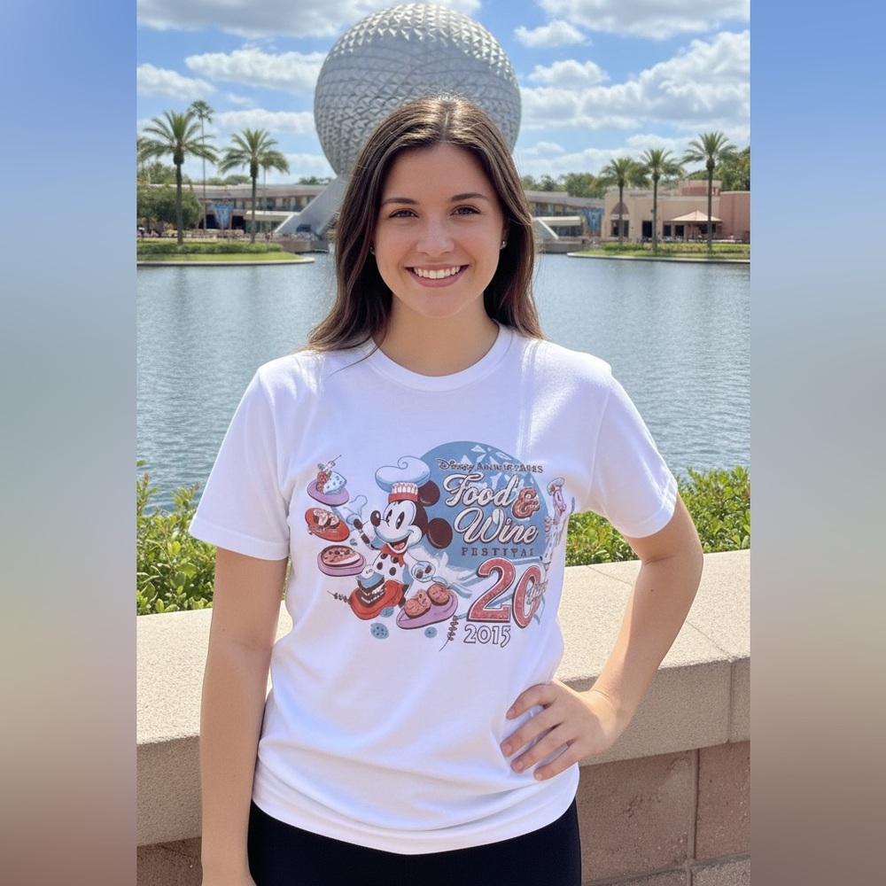NWOT Disney Parks 20th anniversary food & wine festival t-shirt
